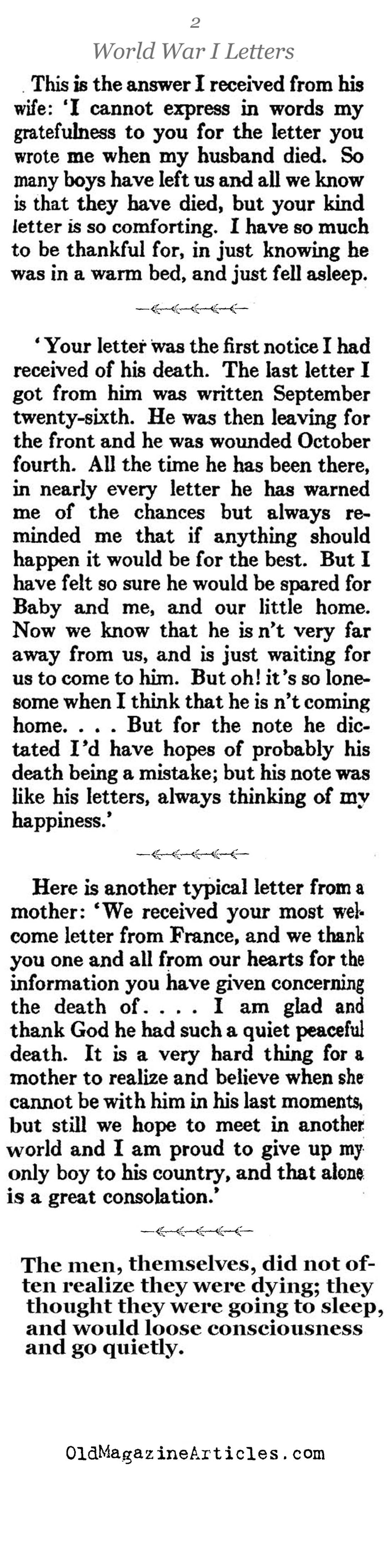 Letters from the Dying (The Atlantic Monthly, 1923)